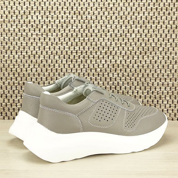 Sneakers piele naturala Veronica gri M4 [5]