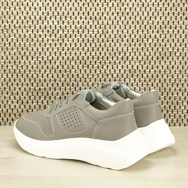 Sneakers piele naturala Veronica gri M4 [4]