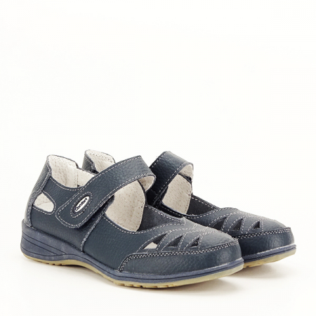 Balerini piele naturala B-5050 bleumarin M4 [2]