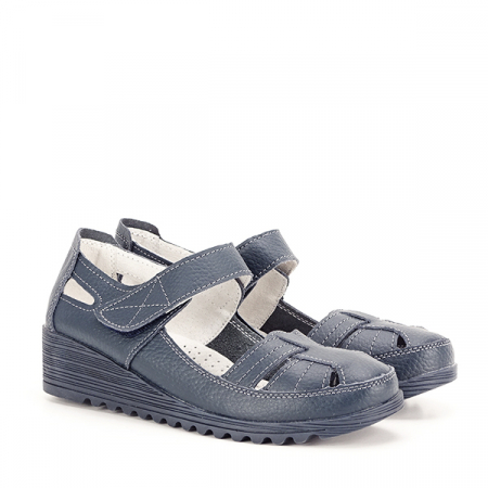 Balerini piele naturala Carina bleumarin M4 [2]