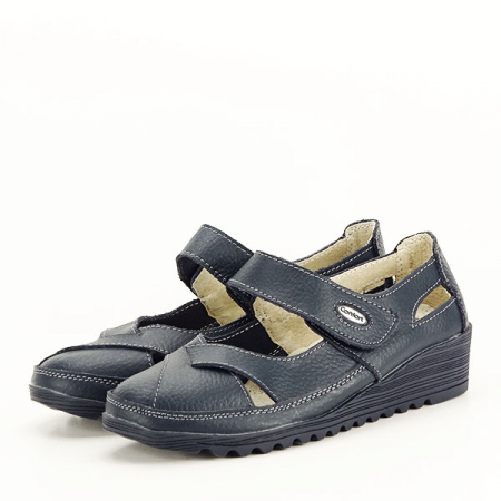 Mocasini si balerini - Balerini piele naturala Teo bleumarin M5