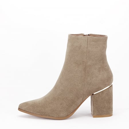 Cizme si botine - Botine bej inchis elegante 1605 112