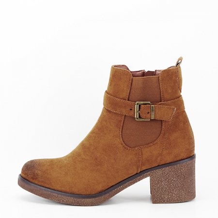 Ghete - Botine camel office/casual 8300 116