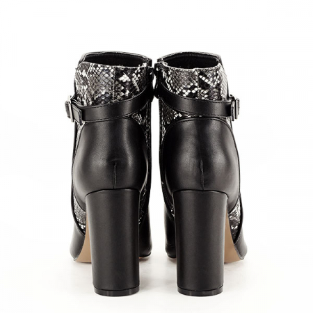 Botine negre cu imprimeu reptila Selena 118 [4]