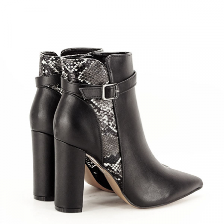 Botine negre cu imprimeu reptila Selena 118 [3]