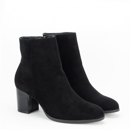 Botine negre elegante cu toc DQY8253 116 [6]