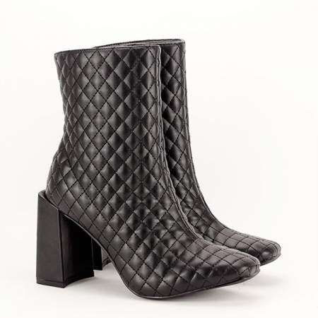 Botine negre office/casual B-KS-101 116 [2]