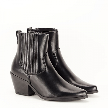 Botine negre office/casual B-9357 117 [4]