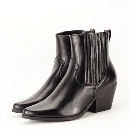 Botine - Botine negre office/casual B-9357 117