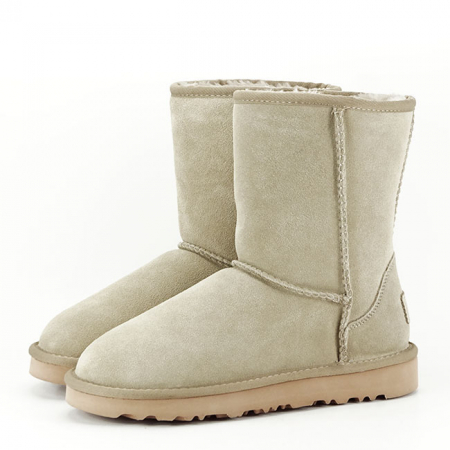 Cizme - Cizme bej din piele naturala B-L7830 115