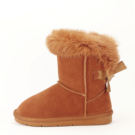 Cizme - Cizme copii maro din piele naturala Betty 123