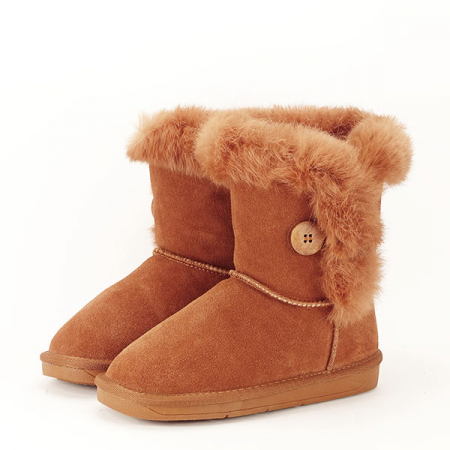 Cizme - Cizme copii maro din piele naturala B-LBS2021 123