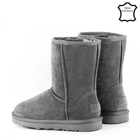 Cizme gri din piele naturala Bianca 19 [3]