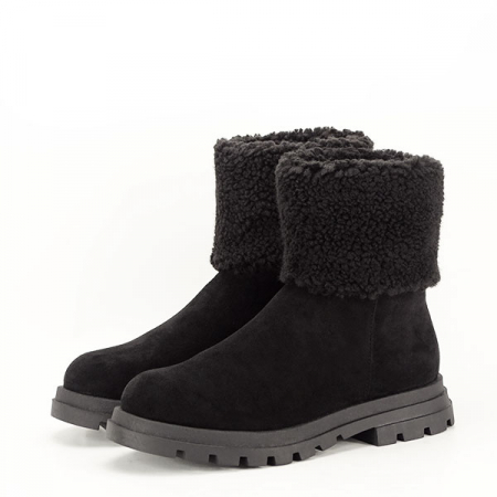 Cizme - Cizme negre calduroase pentru copii Sabrina 132