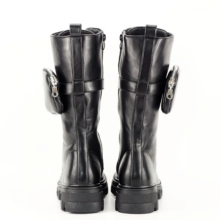 Cizme negre cu buzunar Mary 111 [6]