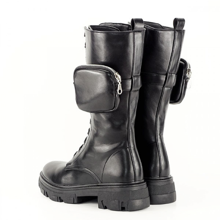 Cizme negre cu buzunar Mary 111 [4]