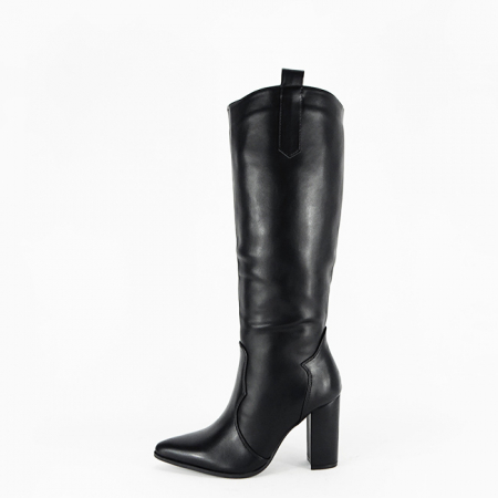 Cizme - Cizme negre elegante B-9327A 112