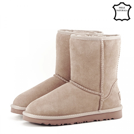 Cizme - Cizme roz pal din piele naturala B-L7830 110