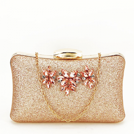 Clutch decorat cu pietre B-BYH814 05 Champagne [2]