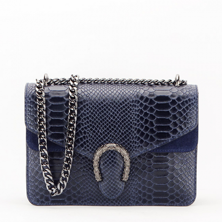 Geanta bleumarin din piele naturala B-1524 123 [3]