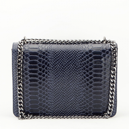 Femei - Geanta bleumarin din piele naturala B-1524 123