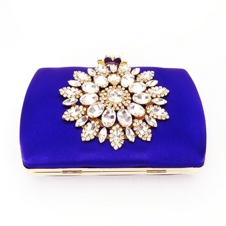 Clutch elegant cu brosa B-BRS-210 06 Albastru [5]