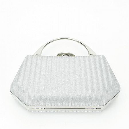 Clutch elegant cu maner  B-55461 06 Argintiu [4]