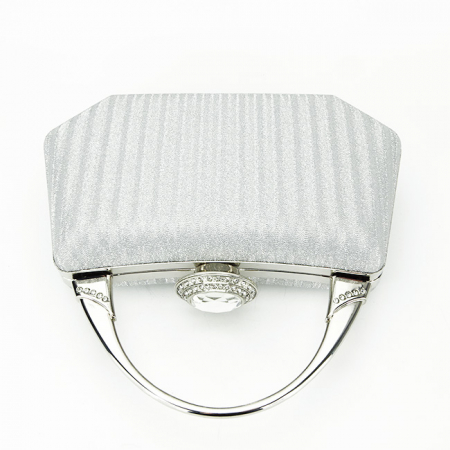 Clutch elegant cu maner  B-55461 06 Argintiu [5]