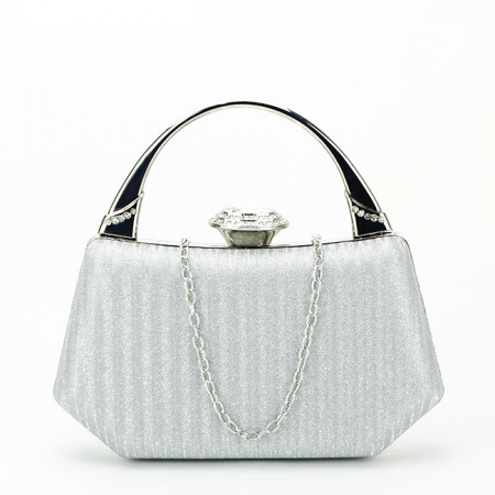Clutch elegant cu maner  B-55461 06 Argintiu [2]