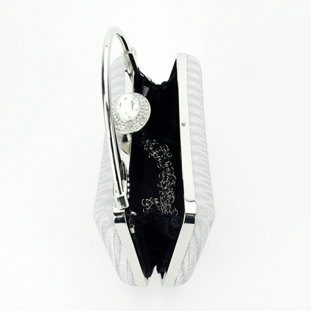 Clutch elegant cu maner  B-55461 06 Argintiu [7]