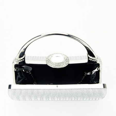 Clutch elegant cu maner  B-55461 06 Argintiu [6]