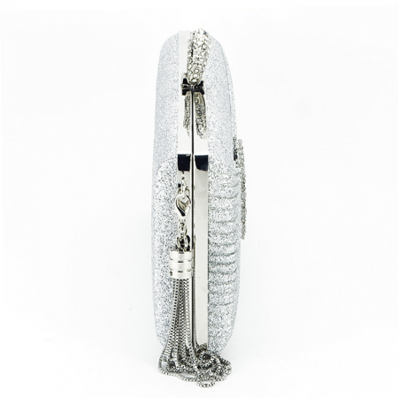 Geanta clutch cu brosa B-BYH8815 05 argintiu [3]