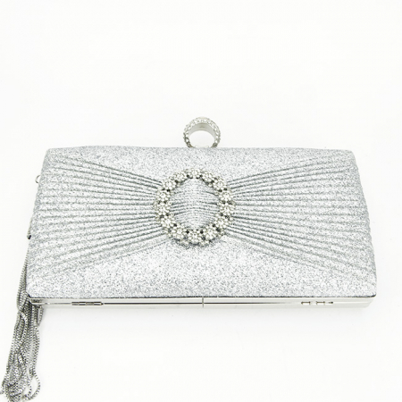 Geanta clutch cu brosa B-BYH8815 05 argintiu [6]