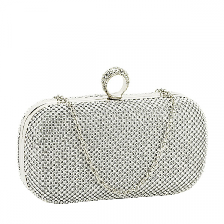 Geanta clutch cu pietricele B-BFL-1061 05 argintiu [1]