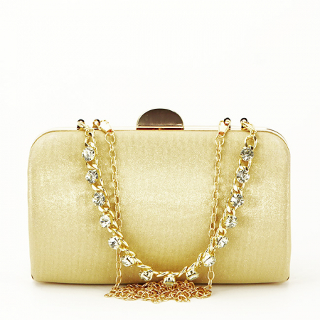 Femei - Clutch elegant accesorizat B-BJH-22703 05 Auriu
