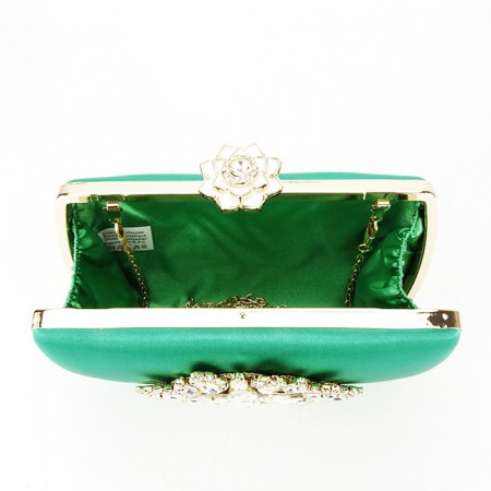 Clutch decorat cu brosa B-BRS-210 06 Verde [6]