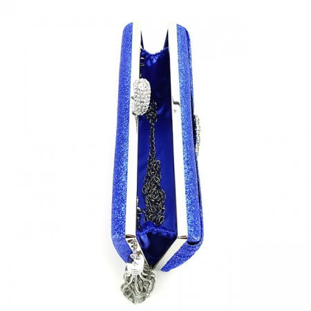 Geanta clutch albastru cu brosa B-BYH8815 05 [9]