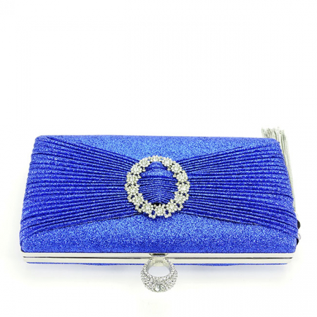 Geanta clutch albastru cu brosa B-BYH8815 05 [6]