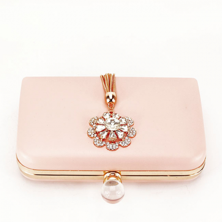 Clutch decorat cu brosa B-LK5669 05 Roz [5]