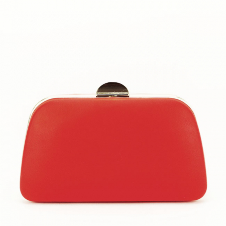 Clutch decorat cu brosa B-LK5672 06 Rosu [3]