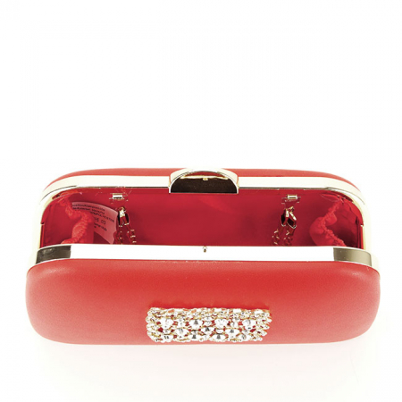 Clutch decorat cu brosa B-LK5672 06 Rosu [6]