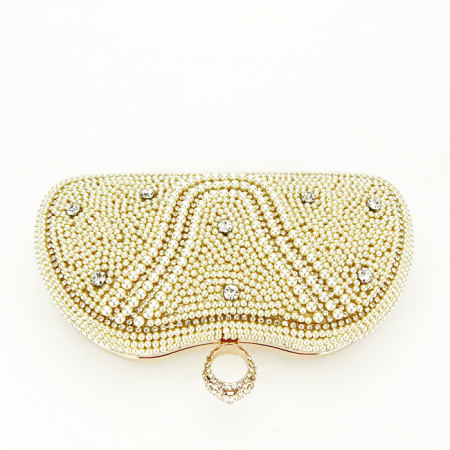 Clutch elegant cu perle B-BME-22732 05 Auriu [5]