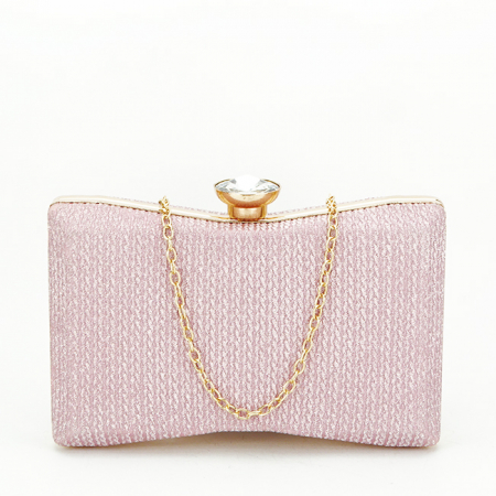 Clutch elegant, B-BJH-22718 05, 12x19x4 cm, Roz [2]