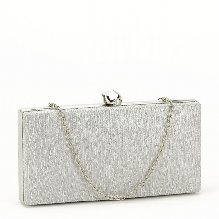 Geanta clutch argintie cu sclipici B-BYH809 -06 [1]
