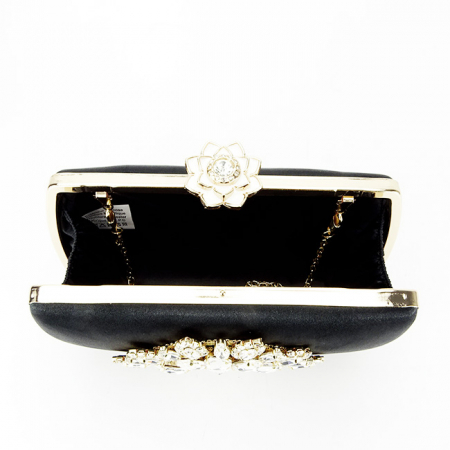 Clutch elegant cu brosa B-BRS-210 06 Negru [6]