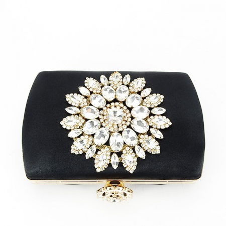 Clutch elegant cu brosa B-BRS-210 06 Negru [5]