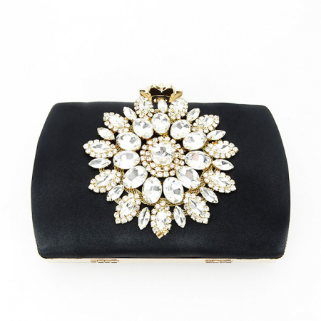 Clutch elegant cu brosa B-BRS-210 06 Negru [4]