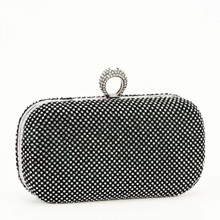 Geanta clutch cu pietricele B-BFL-1061 05 negru [2]