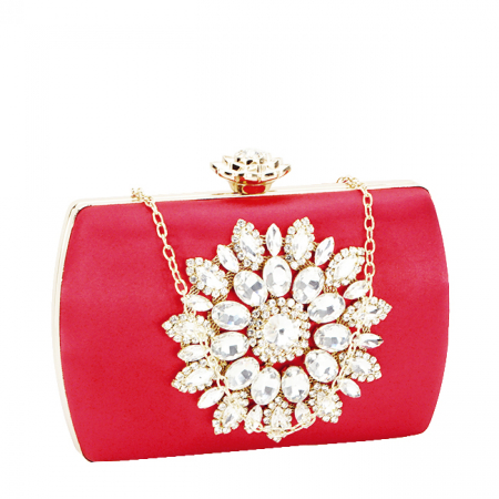 Clutch elegant cu brosa B-BRS-210 06 Rosu [1]