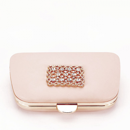 Clutch decorat cu brosa B-LK5672 06 Roz [5]